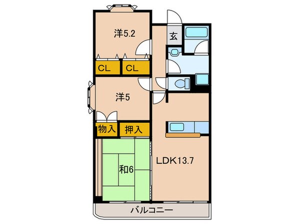 パラッツォドゥエの物件間取画像